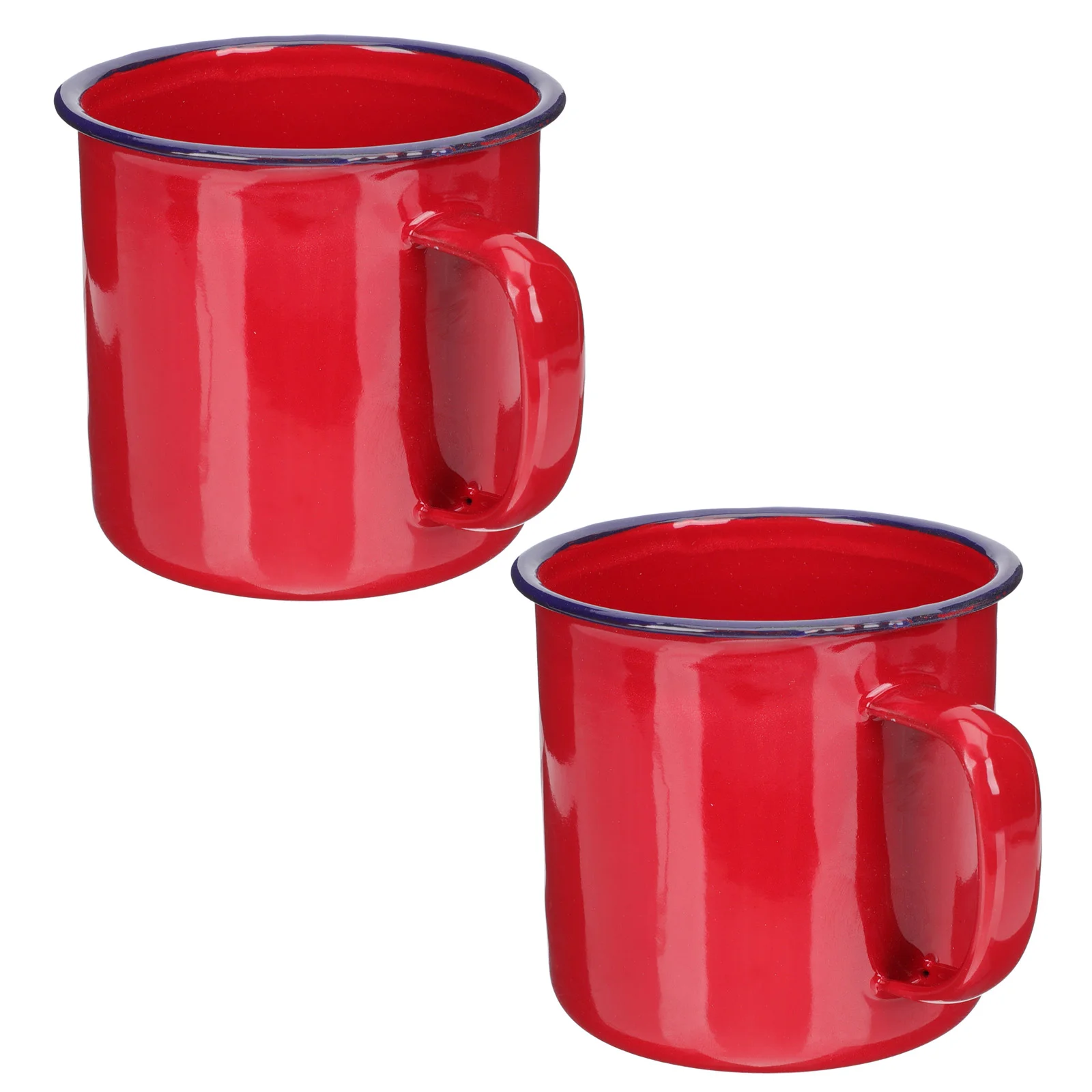

2pcs Enamel Cups Custom Enamel Mugs Drinking Mugs Camping Tin Mug Latte Mug Morning Mug Breakfast Mug