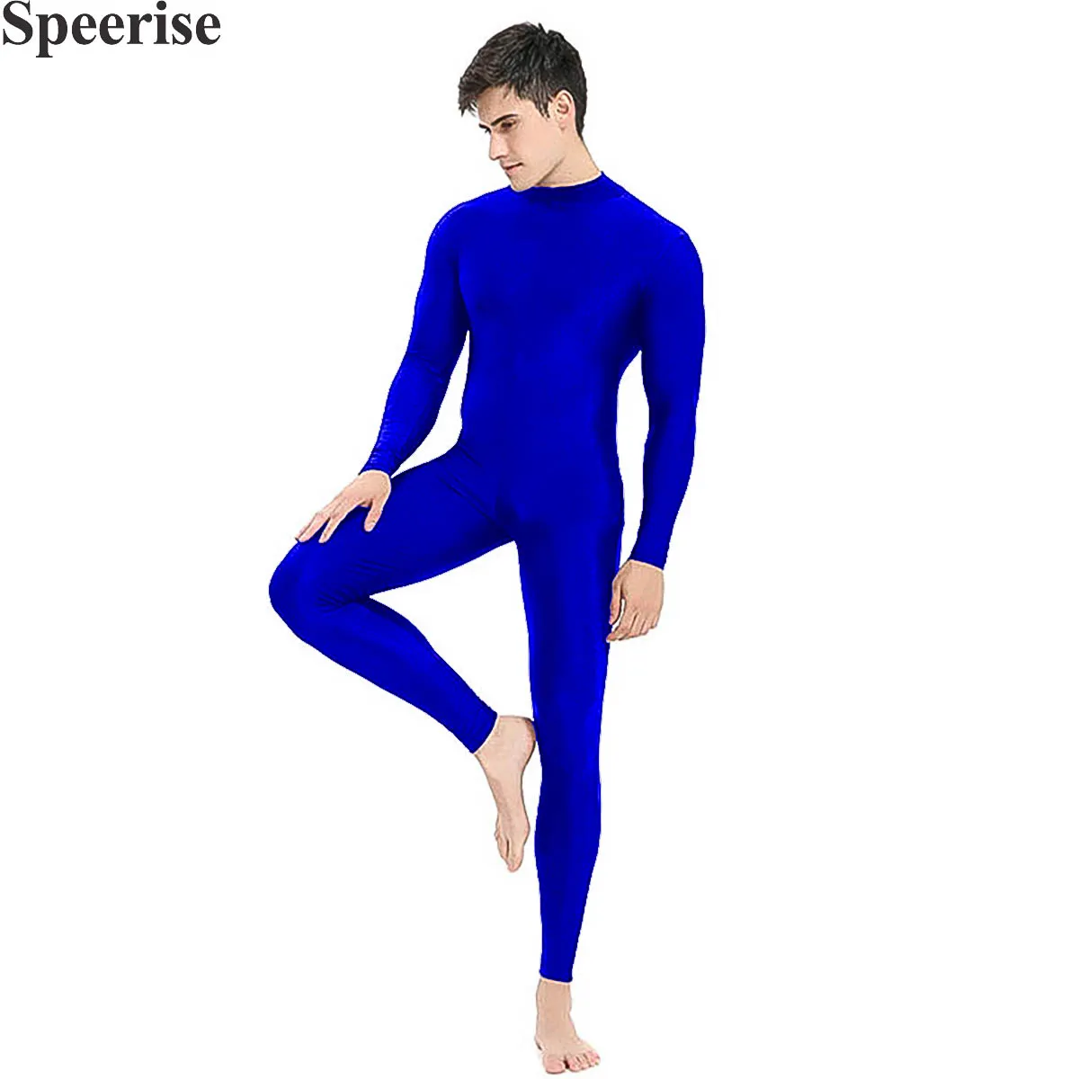 Men Unitards Lycra Plus Size Lycra Spandex Zentai Dance Costume Long Sleeve O-neck Dancewear Festival Cosplay Suits For Adult