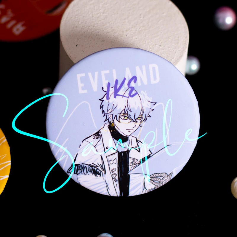 

Anime Luxiem Mysta Luca Vox Shu Ike Metal Badge Button Medal Brooch Pin Collection Clothing Docor Student Toys Birthday Gifts