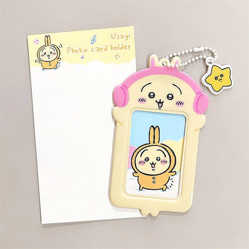Miniso Рабочая искусственная аниме-фигурка Hachiware Chiikawa идентификационная бирка с