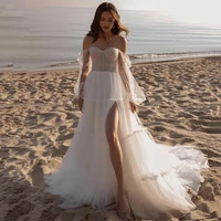 a line tulle sweetheat hy277 wedding dress for women floor length backless princess illusion bridal gowns vestidos de novia