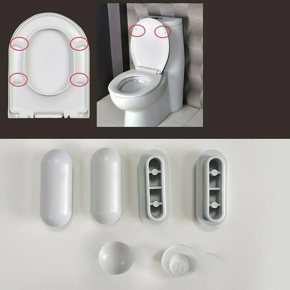 

Toilet Seat Shock-Proof Buffers Bumpers Replacement Toilet Seat Cushion Pads Top Cover Cushion Bathroom Toilet Seat Bumper Pads