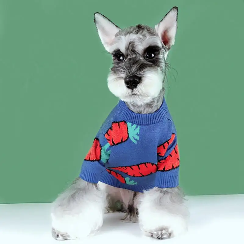 

Pet Supplies Clothes Dog Cat Fadu Schnauzer Teddy Autumn And Winter Thick Carrot Sweater Pet Cat And Dog Clothing Wholesaler