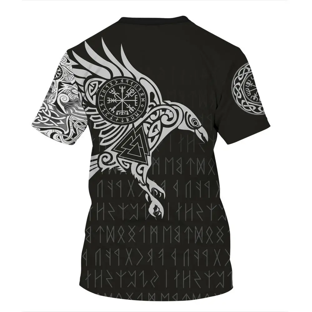 

2023 roupas de marca viking tatuagem padrão impressão 3d t camisa masculina verão engraçado camiseta manga curta o-pescoço topos