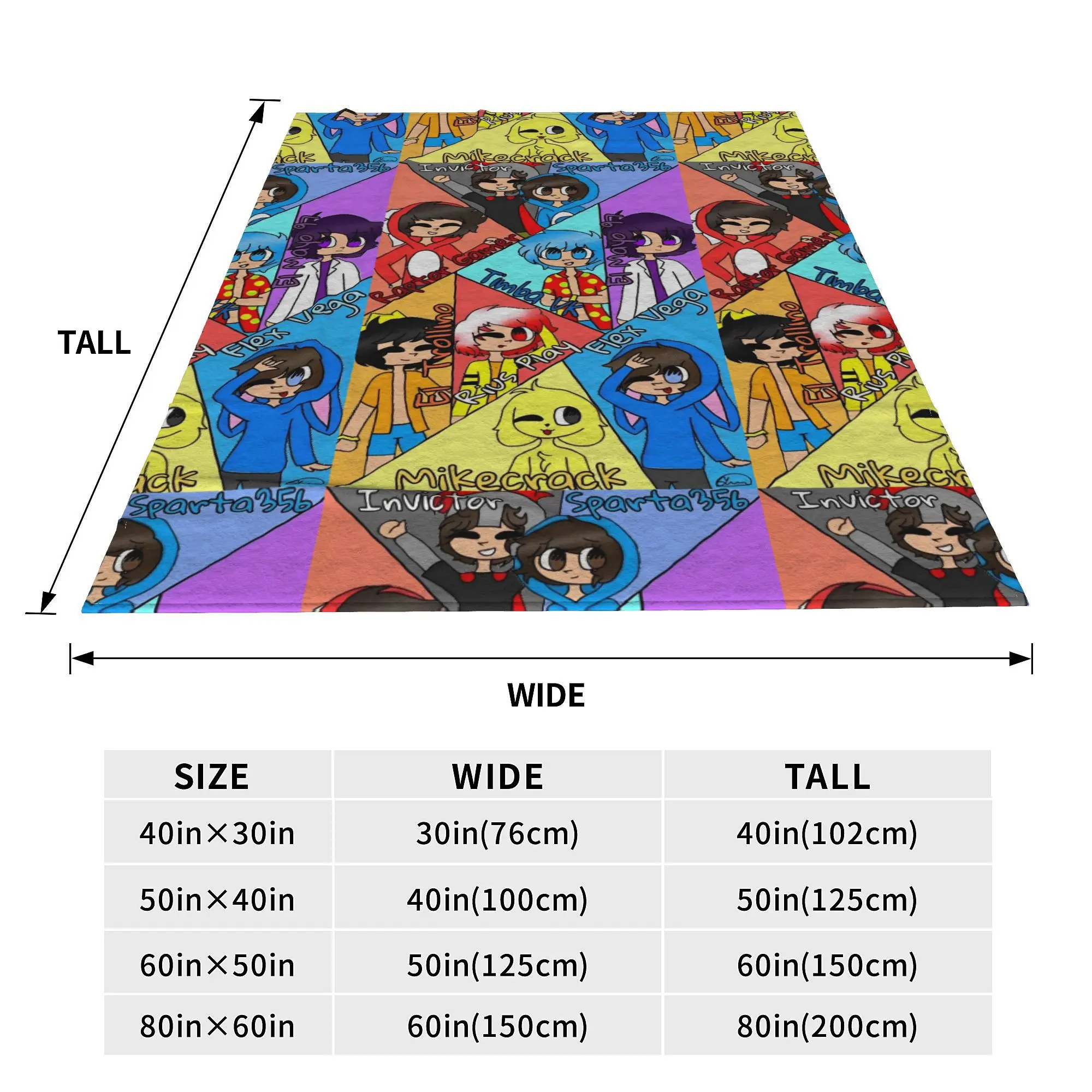 Mikecracks Game Blanket Cartoon Fuzzy Funny Warm Throw for Home Winter