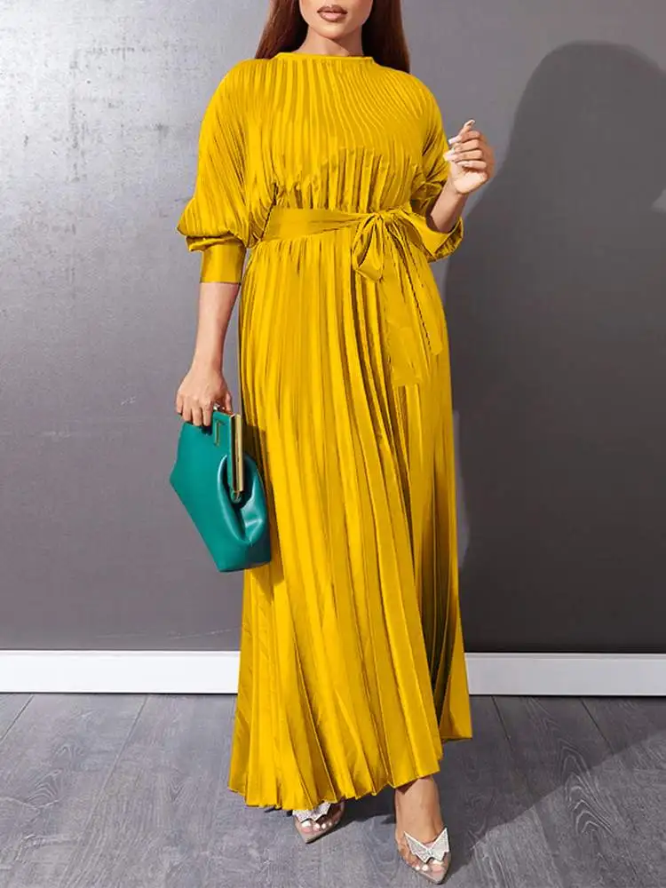 

VONDA Oversized Women Casual Holiday Sundress Female Office Party Dresses Shirt Evening Robe Stylsh 2022 Long Sleeve Vestidos