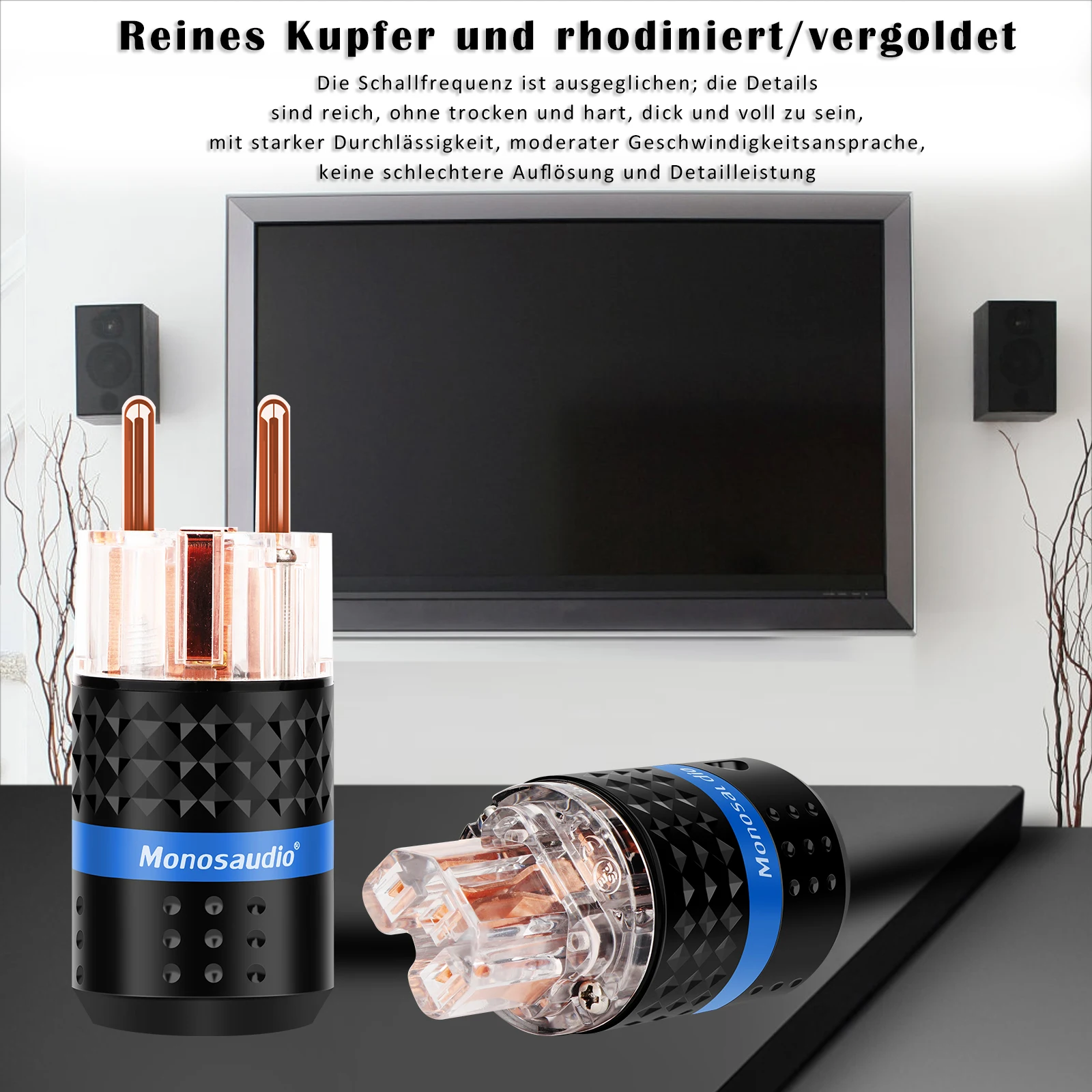 

Monosaudio E103/F103 штепсельная вилка Европейского типа из чистой меди