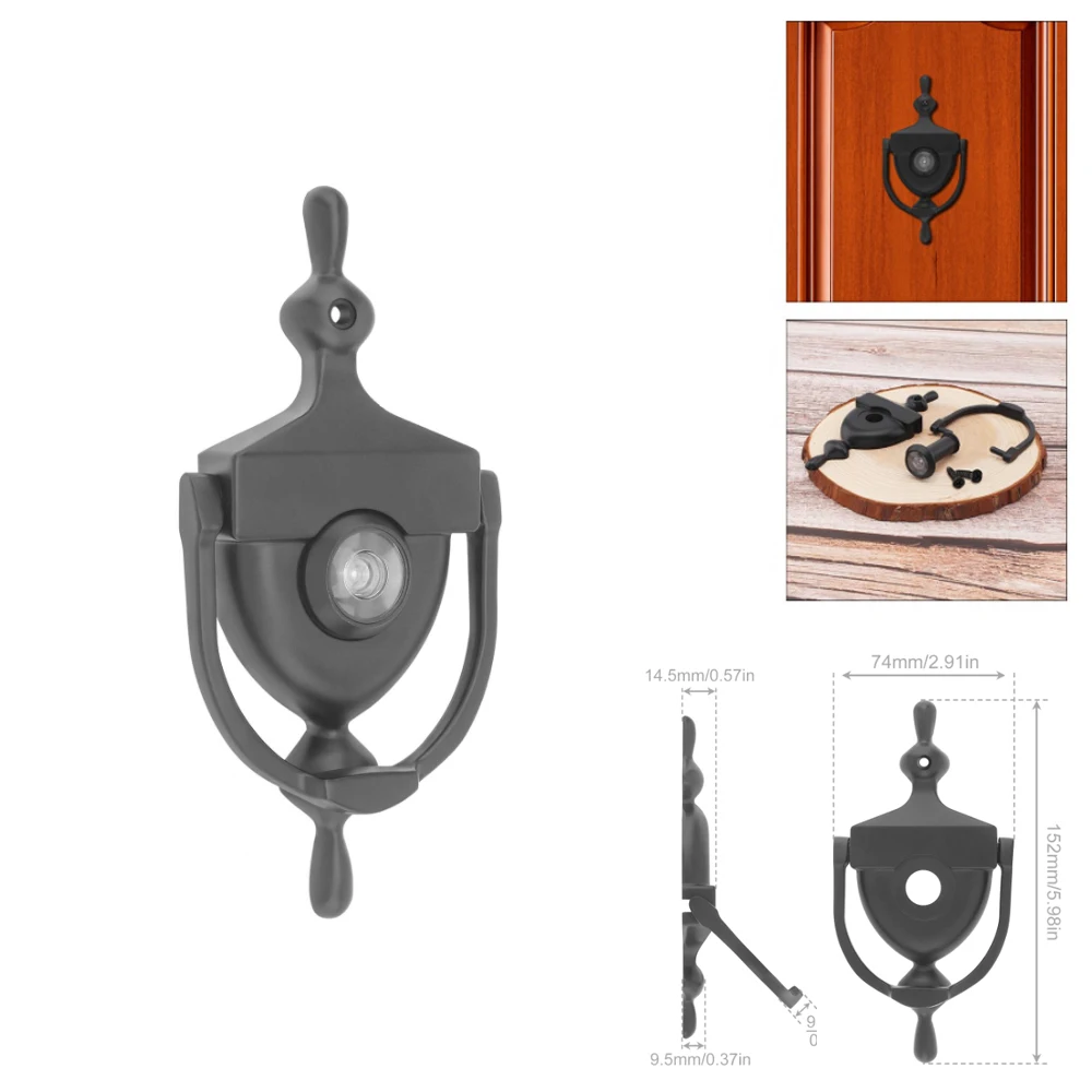 Дверной молоток из цинкового сплава 5/6 дюймов 180 °   Дверной просмотрщик высокой четкости Peek Peep отверстия для толщины дверей от 1,38 до 1,97 дюйма