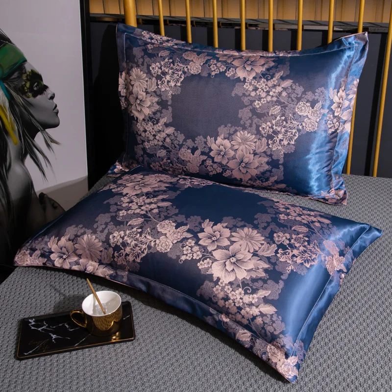 

Шелковые наволочки 2 шт., Jacquard floral pattern