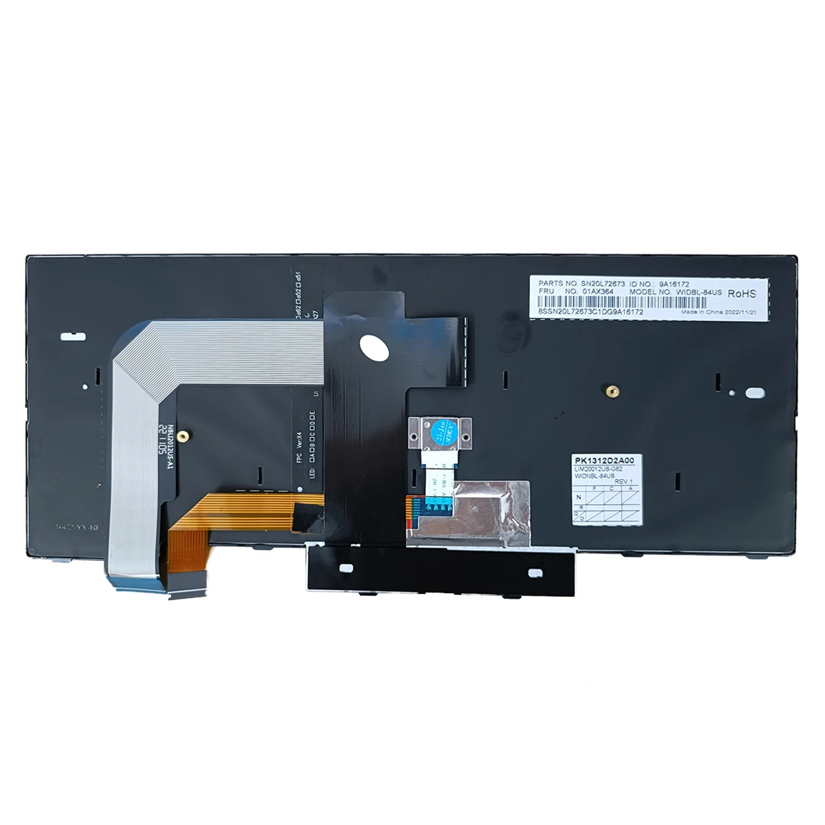 Клавиатура для Lenovo ThinkPad T470 T480 A475 A485 с подсветкой 01AX364 новая сменная клавиатура