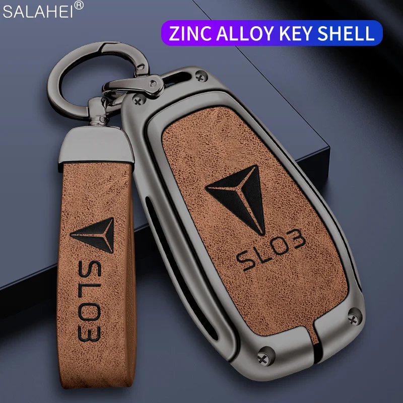 

Zinc Alloy Car Key Full Cover Case Key Bag Shell Holder Protection Fob For Changan Deepal SL03 Keychain Auto Styling Accessories