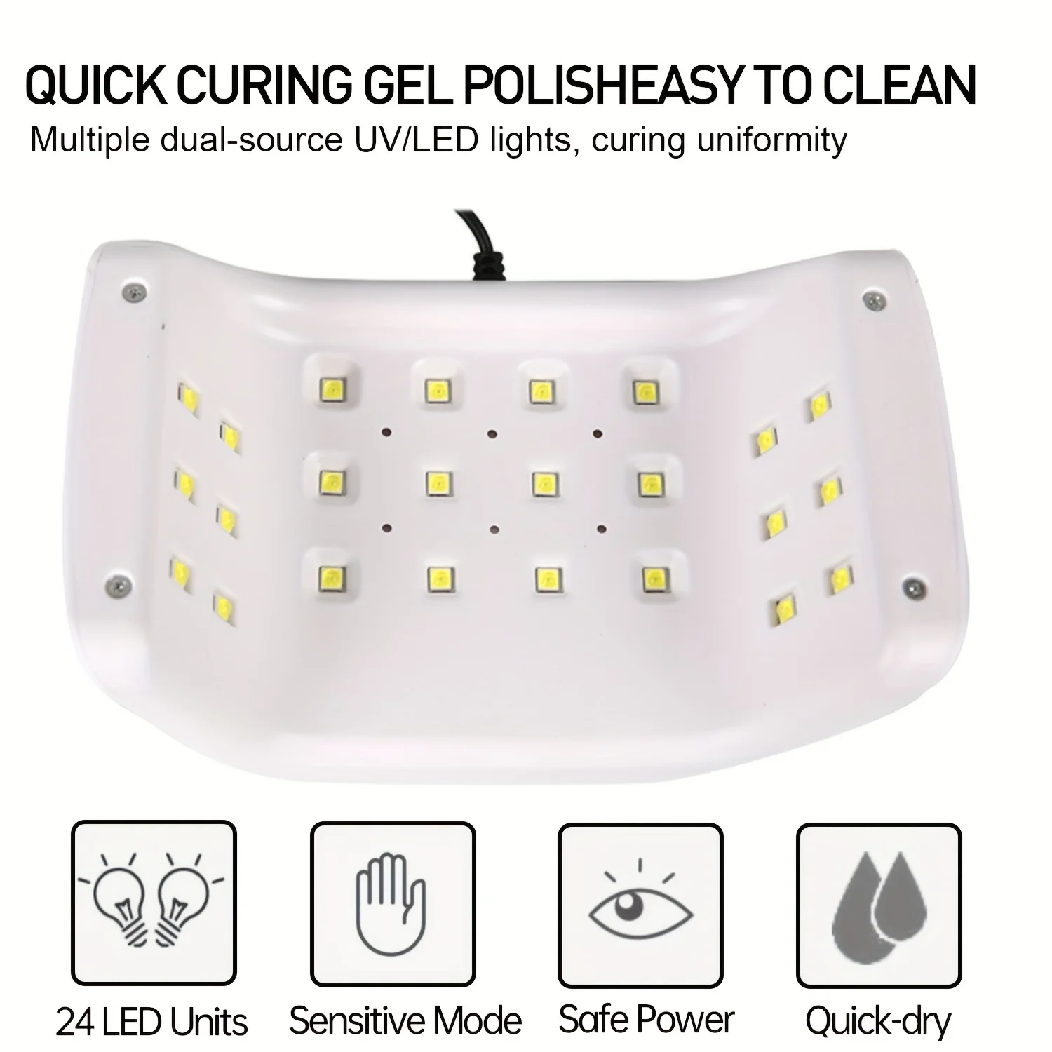 Мощная лампа для ногтей мощностью 120 Вт — быстрая отверждаемая УФ-светодиодная 3