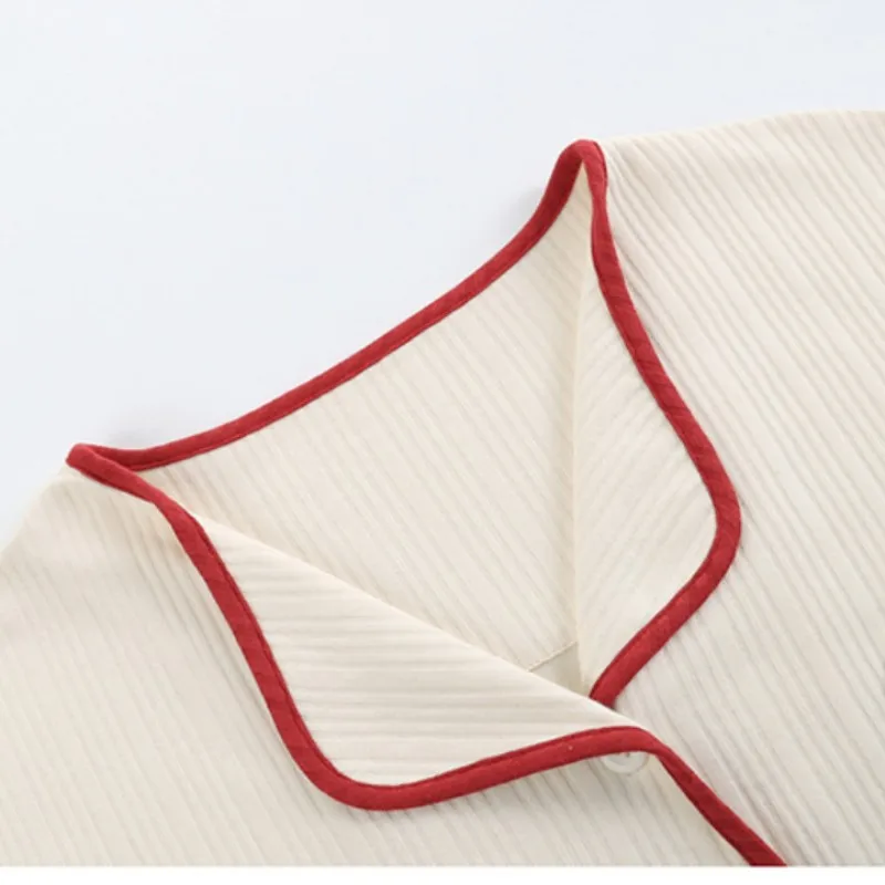 Young La Cardigan Cotton Set New In Women's Pajama 2023 Cartoon Bear Two Pieces Nightdress Short Sleeve Girl's Lovely Home Wear