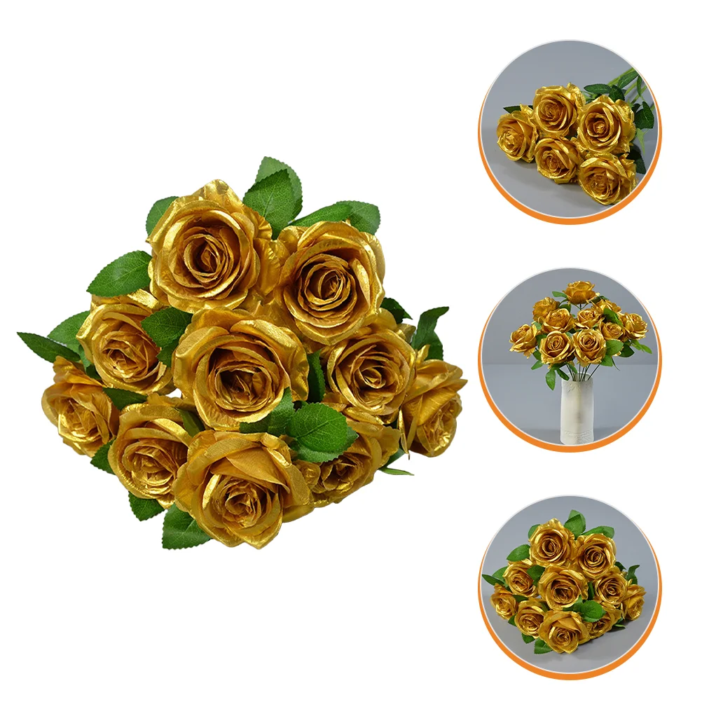 

Flowers Artificial Flower Wedding Rose Bouquetstable Centerpiece Roses Decoration Dining Floral Faux Stamen Romance Her Fake