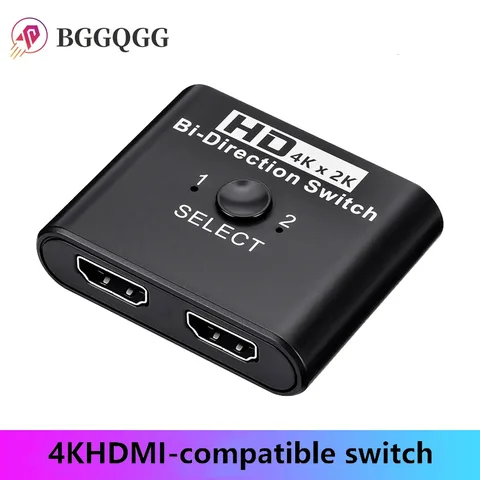 Съемник BGGQGG 4K HDMI-совместимый 2,0 ультраскоростной двухсторонний переключатель 4K @ 60 Гц сплиттер-адаптер для Ps4/3 Xiaomi TV