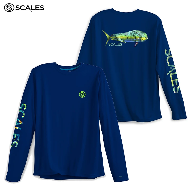 Enlarge SCALES Oceanic Fishing Jersey Long Sleeve Sun Protection Breathable Performance Fishing Clothing De Pesca UPF 50+ Fishing Shirt