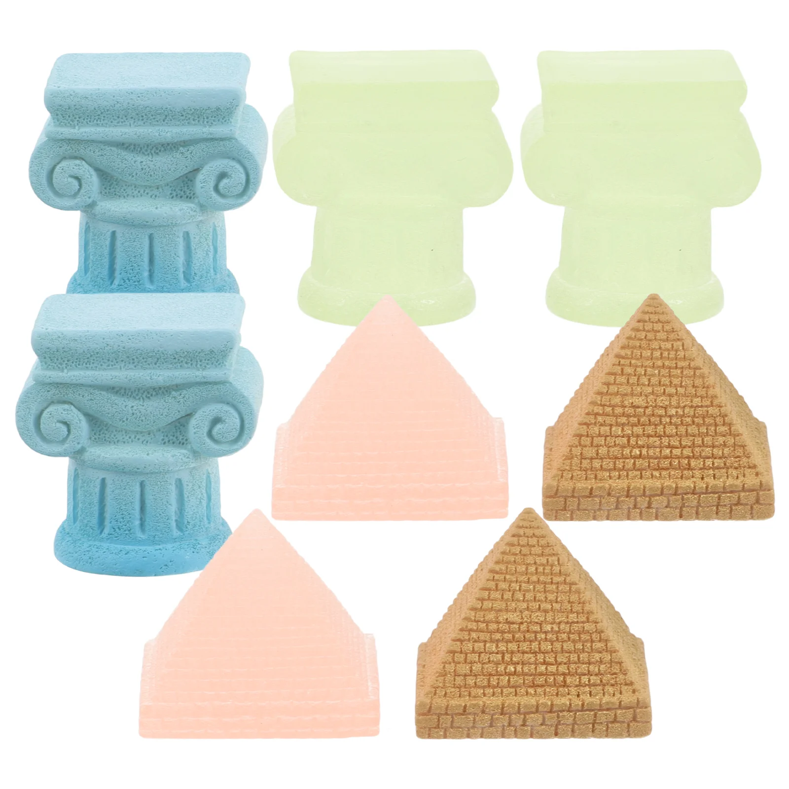 8 шт. микропейзаж декоративные украшения модель пирамиды греческая колонна