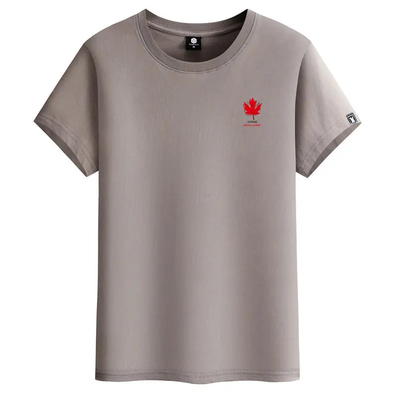 Футболка мужская с круглым вырезом модная тенниска из хлопка повседневная майка