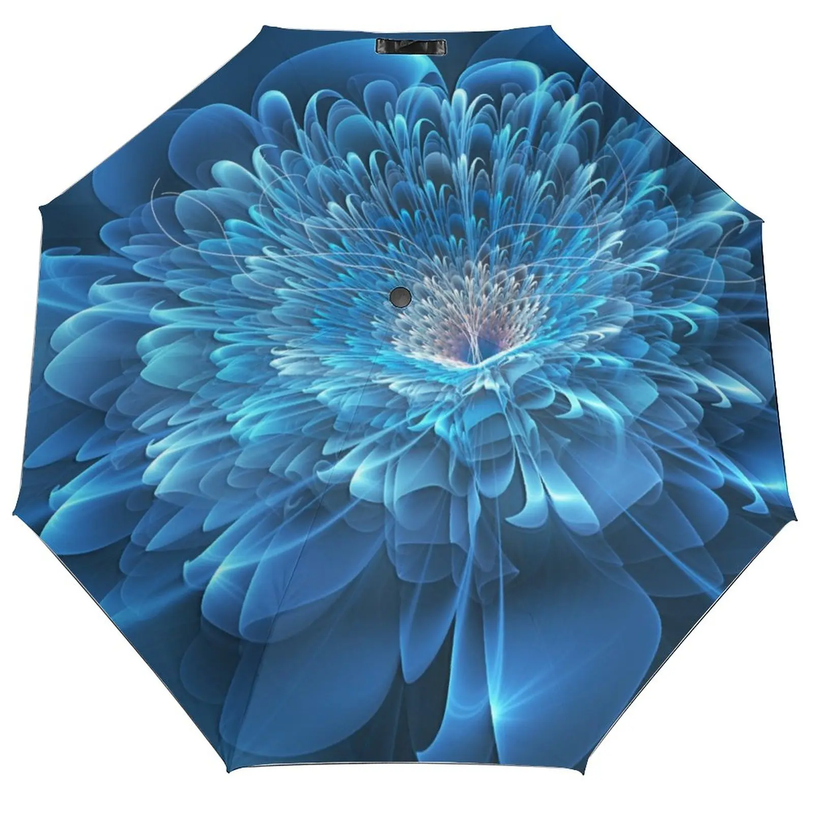 

Abstract Fractal Printed Umbrella Rain Women Automatic Umbrella Three Folding Sun Protection Umbrella Male Portable Parasol