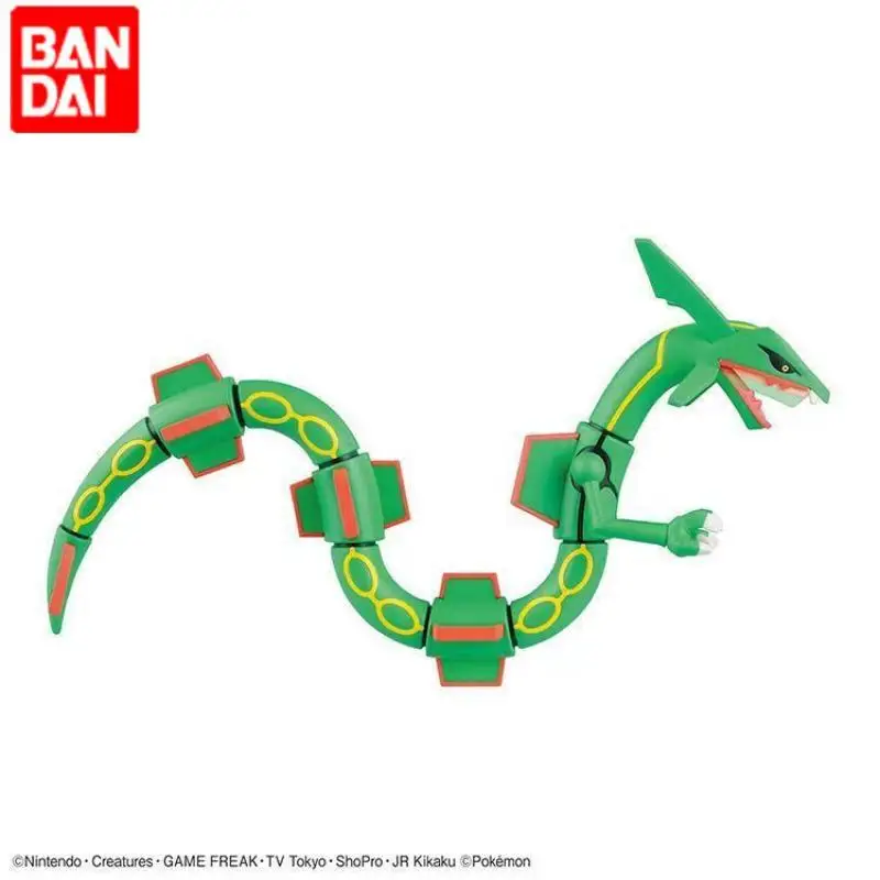 Фото Подлинная сборка BANDAI NAMCO Pokemon NO.46 RAYQUAZA, оригинальная аниме-фигурка в сборе, модель, настольный орнамент, игрушка, подарок для ребенка №3