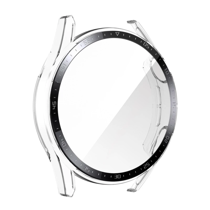 

1Pc Screen Protector Protective Cover Tempered Film PC Case Compatible with Watch GT3 46mm Cover Hard PC Bumper Shell
