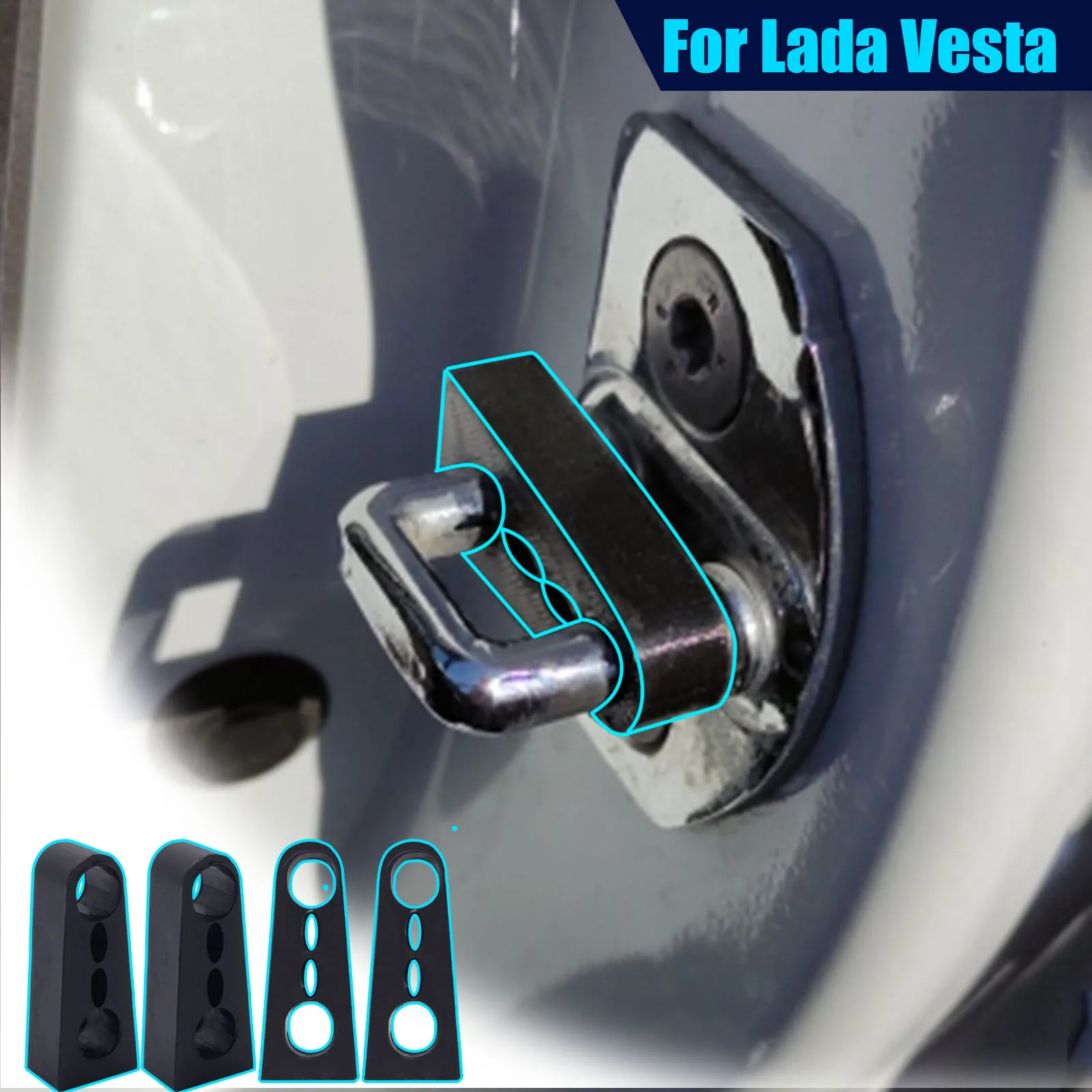 

Звуковой амортизатор, буфер дверного замка для Lada Vesta SW Cross 2015-2023, погремушка, звукоизолирующий скрик, глухое уплотнение, заглушающее устройство