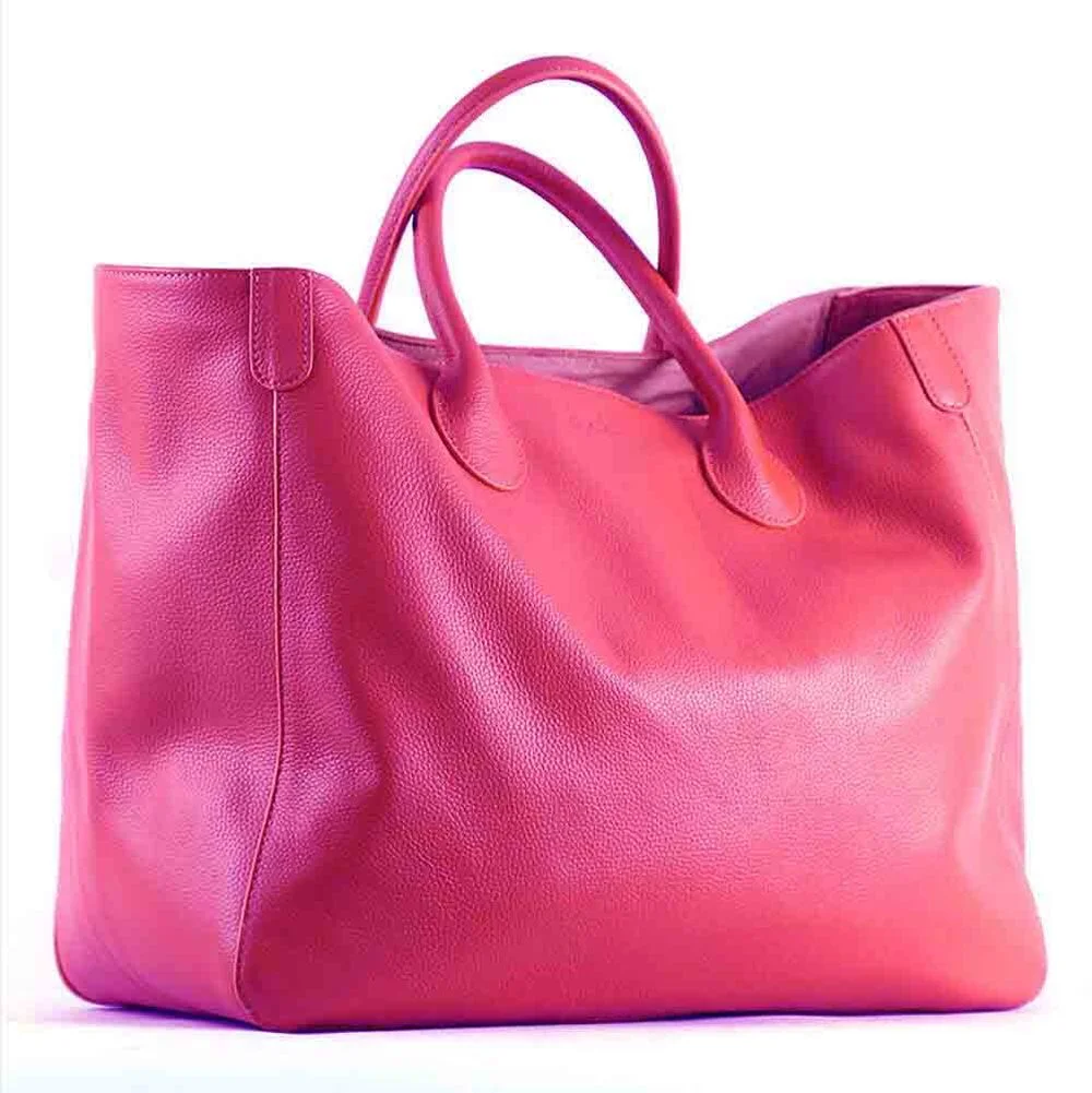 

Roomy Women Bag Leather Handbag Luxury Cowhide Casual Tote Thick Real Natural Leather Bucket Shopper Daily Bag Big Purse