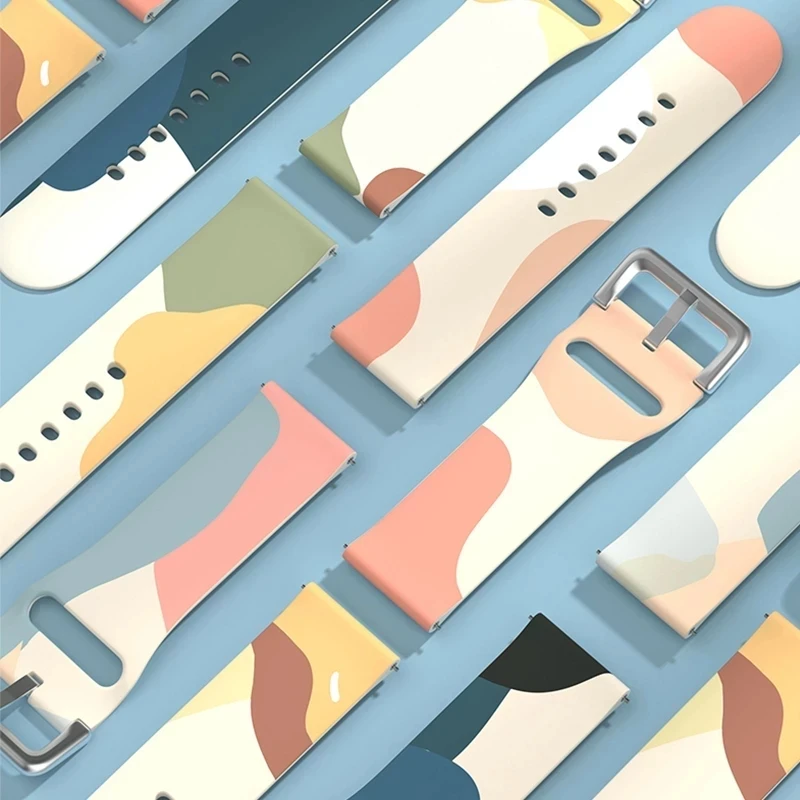 20mm 22mm Band for Samsung Galaxy Watch 4 3 active 2 Gear s3 Morandi silicone bracelet correa Galaxy watch 5 44mm 40mm pro strap