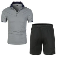 sportswear set mens polo shirt shorts summer sportswear jogging pants streetwear business casual polo shorts set