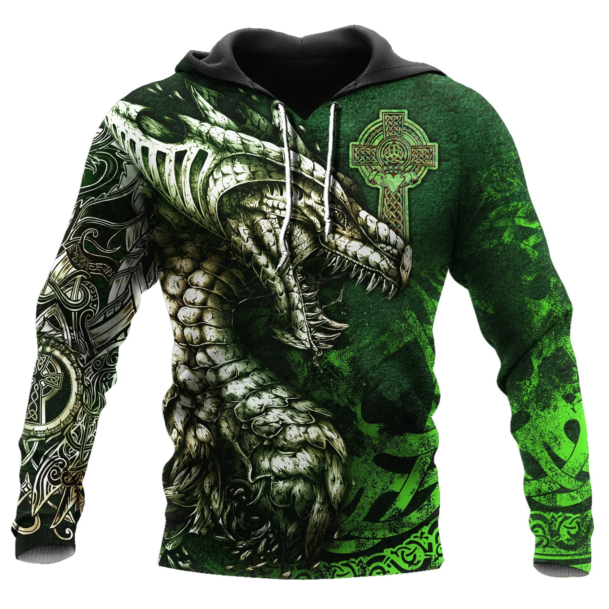 

Beautiful Dragon Tattoo Green 3D Printed Men Hoodie Autumn and winter Unisex Sweatshirt Zip Pullover Casual Streetwear