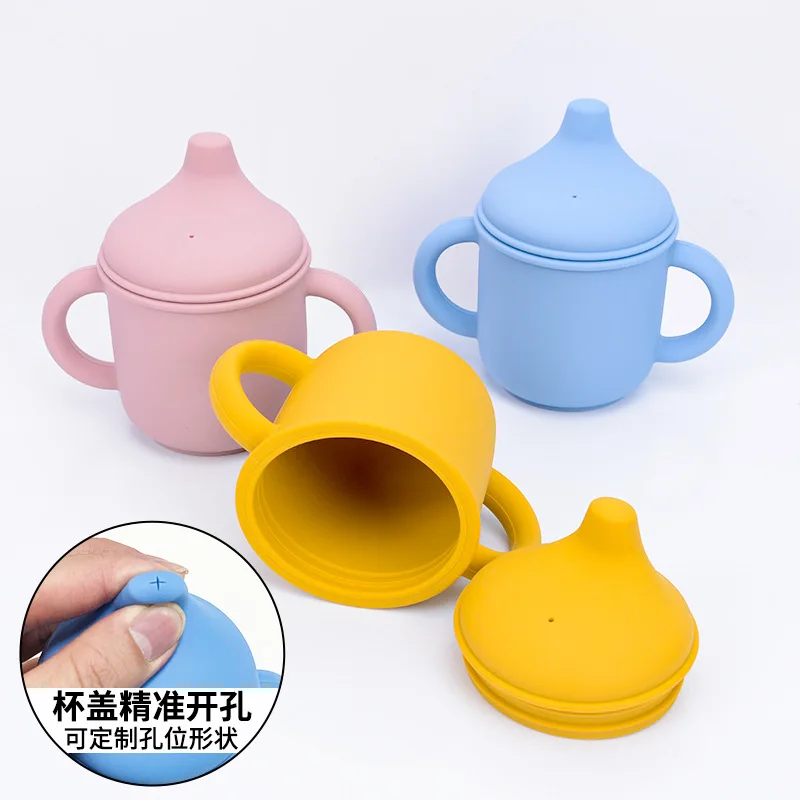 Baby Items Cups Drinking Safe Cup With Double Handles Kids Food Grade Tazas For Toddler 2023 Fruit Color Baby-Led enlarge
