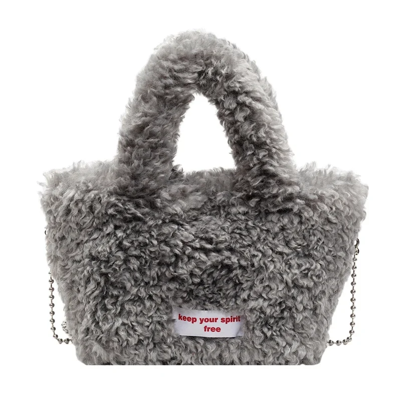 Бархатная однотонная женская сумка через плечо новинка 2024 простая модная зимняя