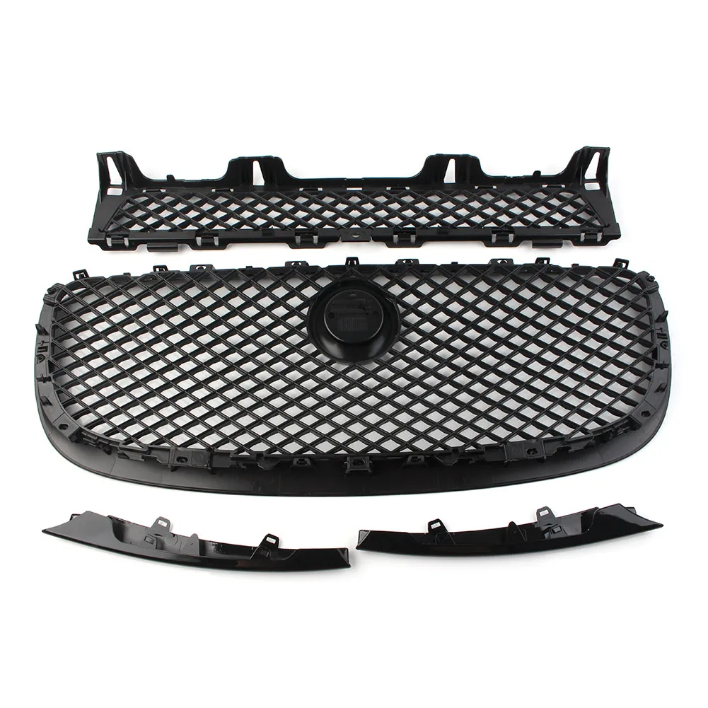 4 шт. глянцевый черный автомобильный передний бампер решетка верхняя + нижняя
