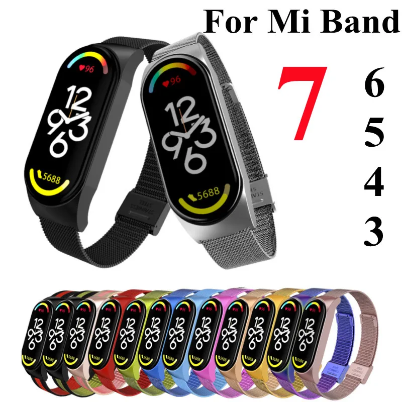

Металлический ремешок для Xiaomi Mi band 7, браслет без винтов для Xiaomi Mi Band 7, Mi Band 6 5 4 3