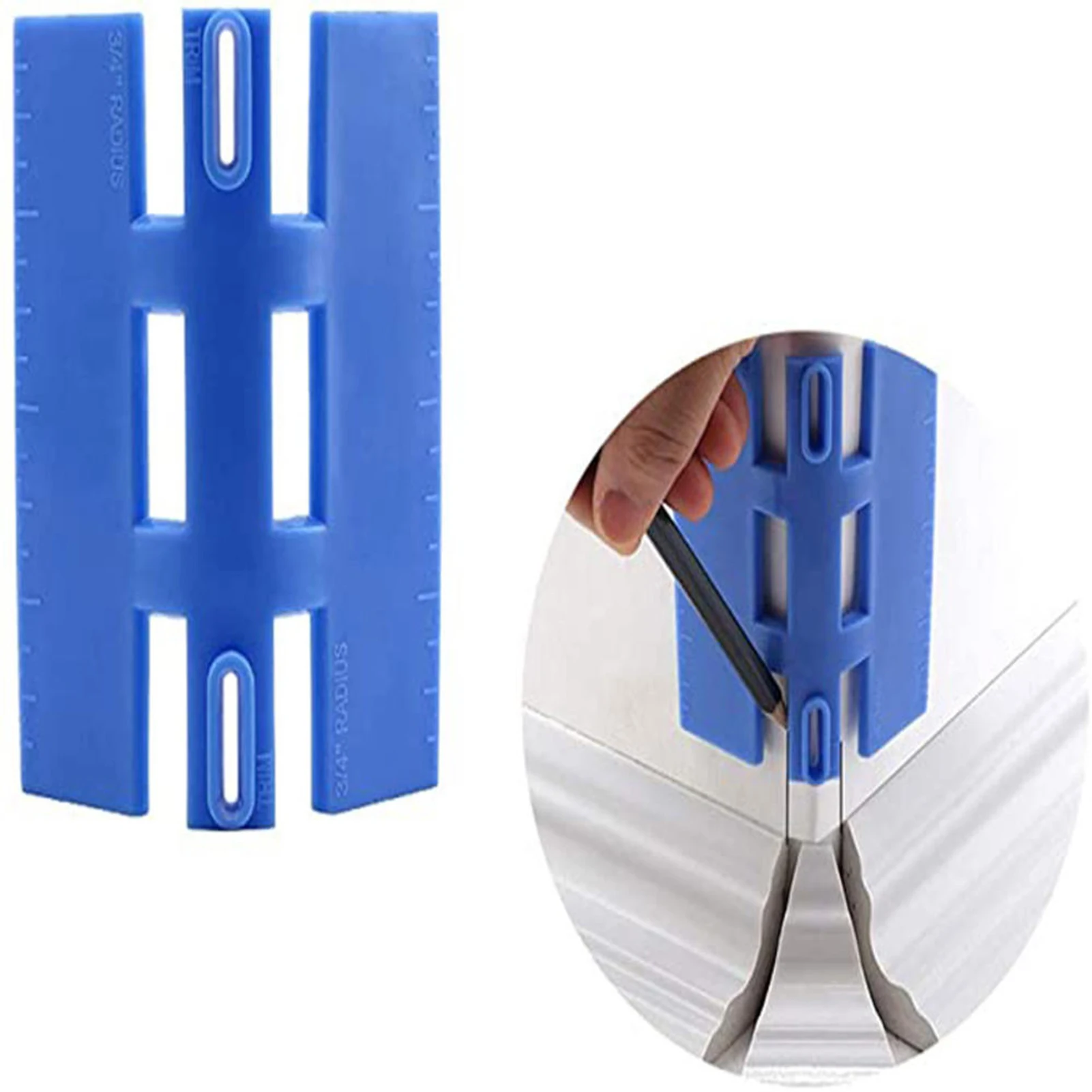 

Corner Marking Tool Blue Bullnose Crown Molding Corners Profile Gauge Tools Precisely Copy Irregular Shapes For Drywall