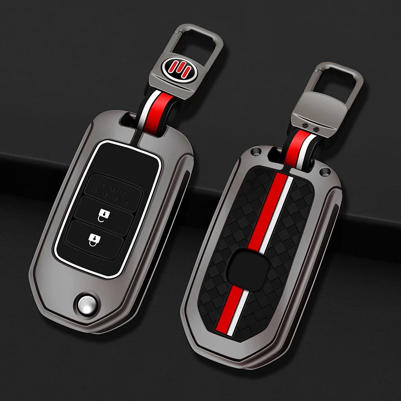 

Alloy Car Remote Key Case Cover Shell Fob For Honda Civic CRV CR-V HRV Accord Crider Odyssey Fit Pilot Protector Bag Accessories