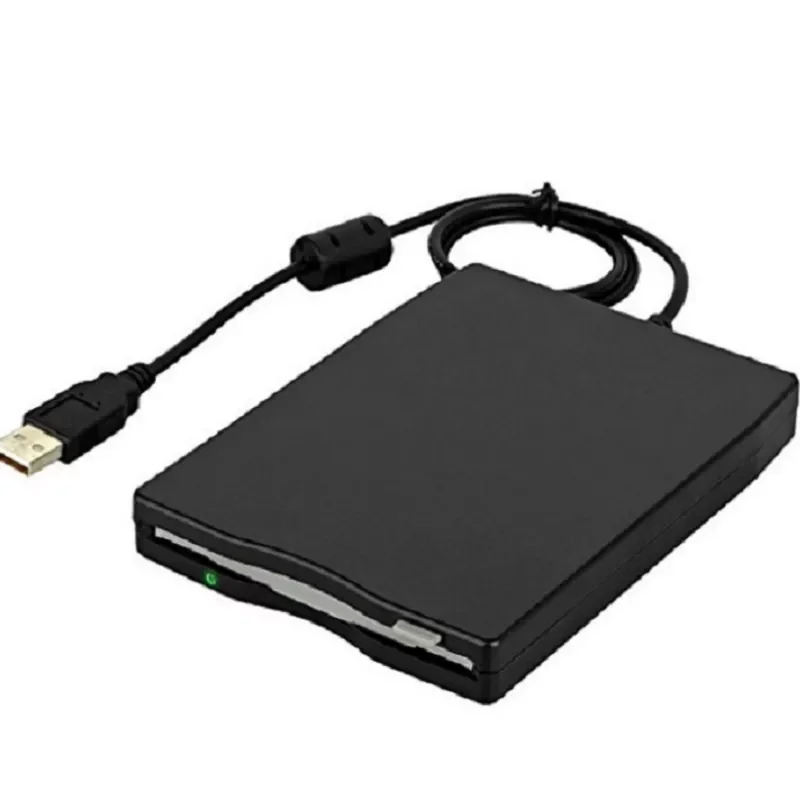 1.44M FDD Plastic Floppy Drive External Disk Office Computer Accessories Black USB Interface Home Durable Portable Plug and Play