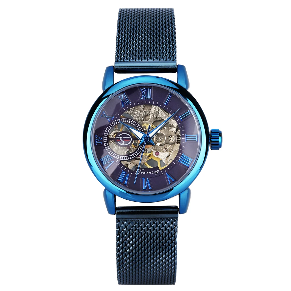 

Женские Механические часы-скелетоны с прозрачной застежкой-крючком и ремешком из нержавеющей стали