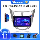 Srnubi для Hyundai Solaris Accent 1 2010 - 2014 2015 2016 Android 2din автомобильный радиоприемник мультимедийный плеер GPS 2 Din Стерео DVD динамики