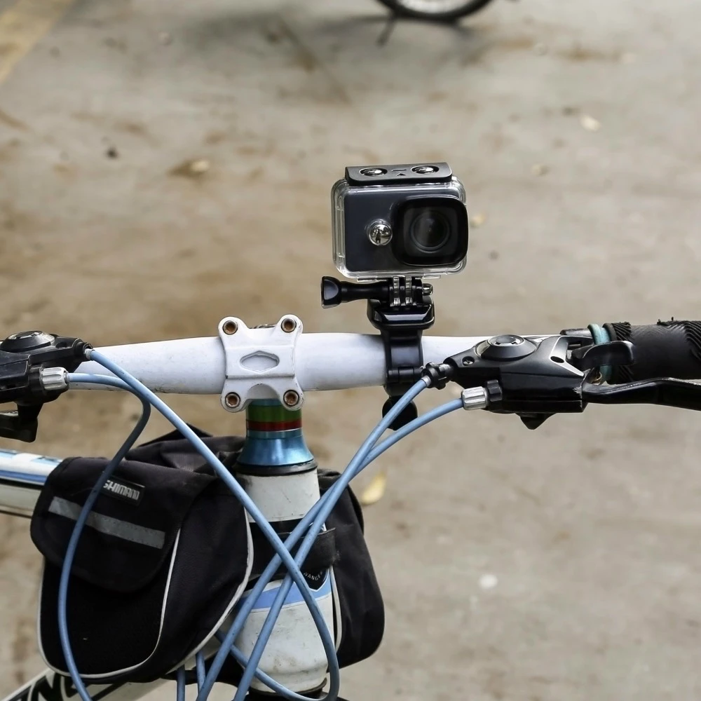Поворотный зажим на 360 градусов руль для GoPro Hero 10 8 7 6 5 4 Xiaomi Yi 4K Eken Sjcam Osmo Action Cam Go Pro