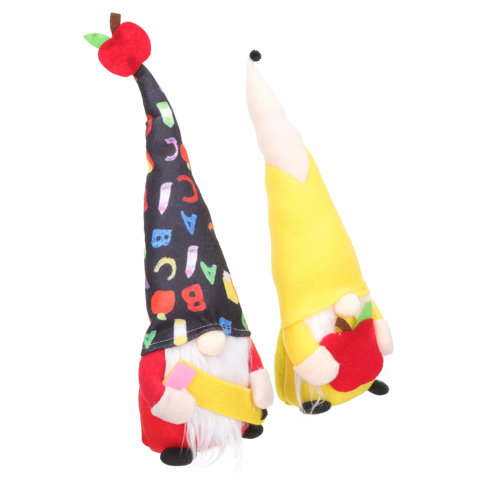 

2 Pcs Teachers' Day Home Decorations Household Gnome Faceless Toy Adornment Lovely Statue Linen Ornament Themed Dwarf