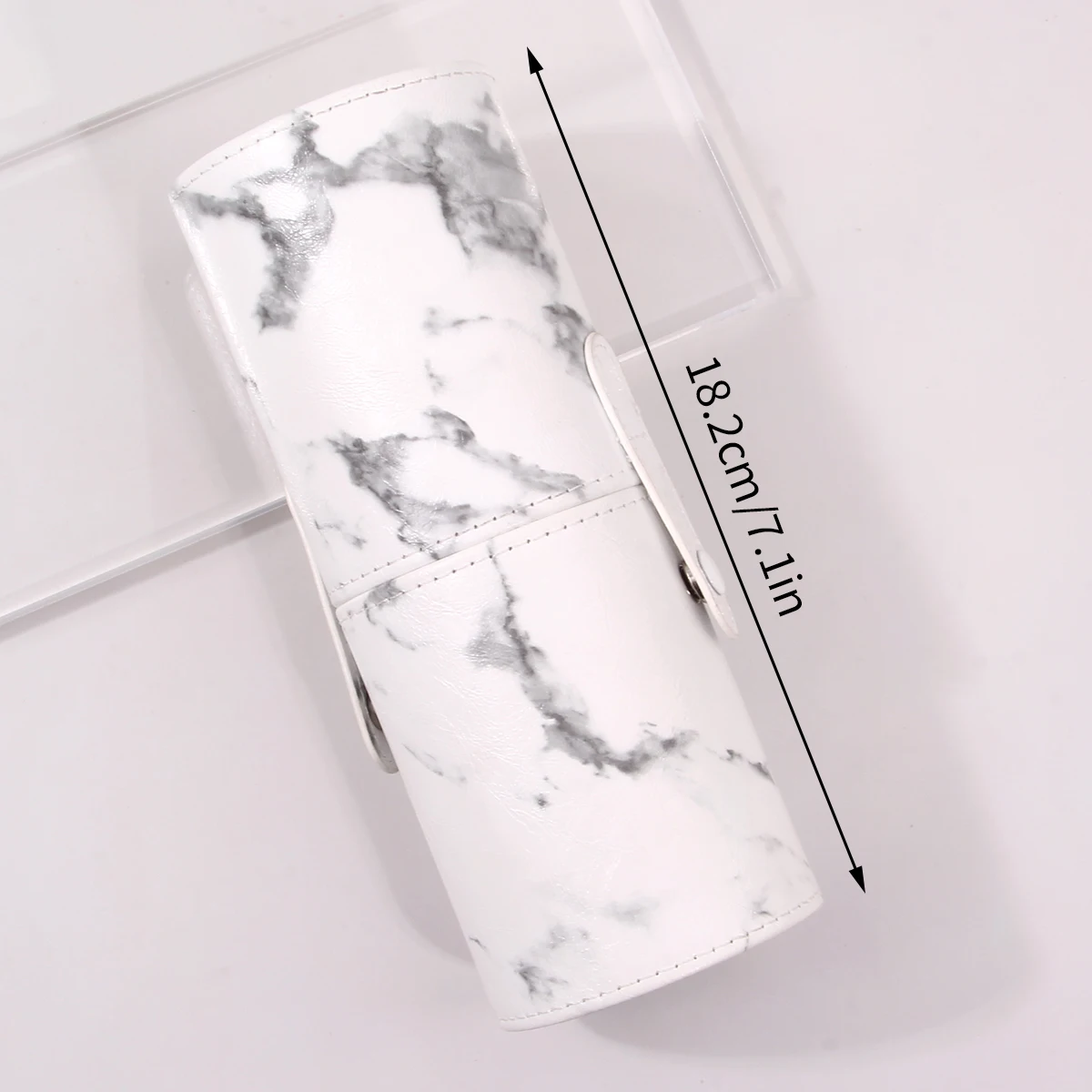 1 Шт. Портативный Цилиндр Для Кистей Макияжа Мраморный Дизайн Водонепроницаемая