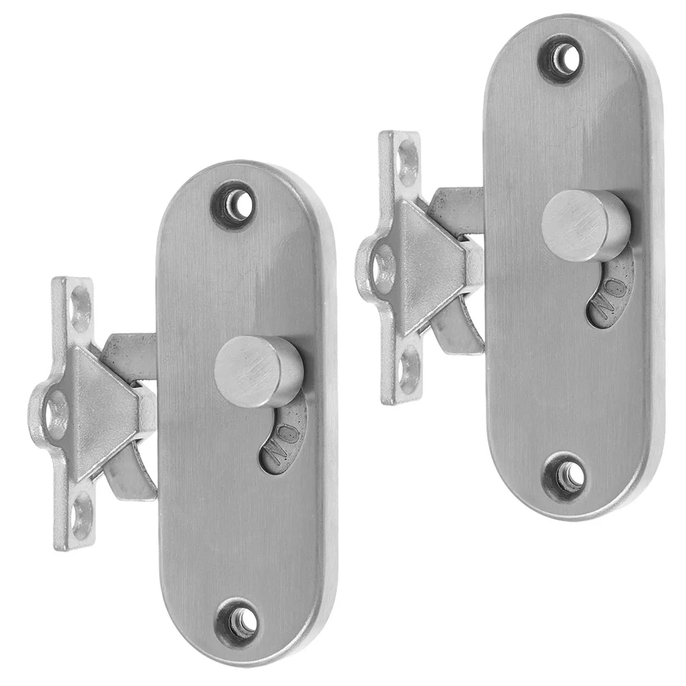 

2 Pcs Sliding Door Lock Slide Gate Latch Wooden Fence Pocket Barn Garage Hasp Aluminum Alloy Latches