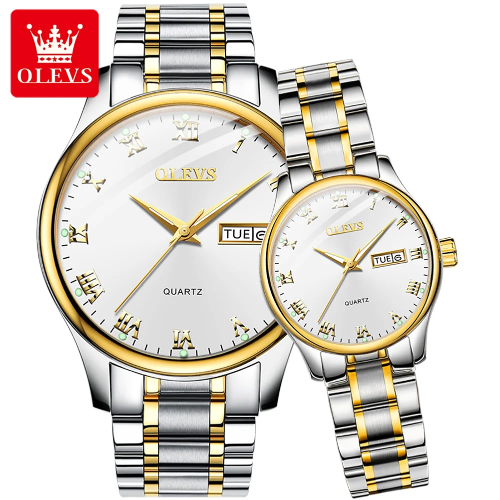 

OLEVS simple waterproof quartz watch fashion couple watch
