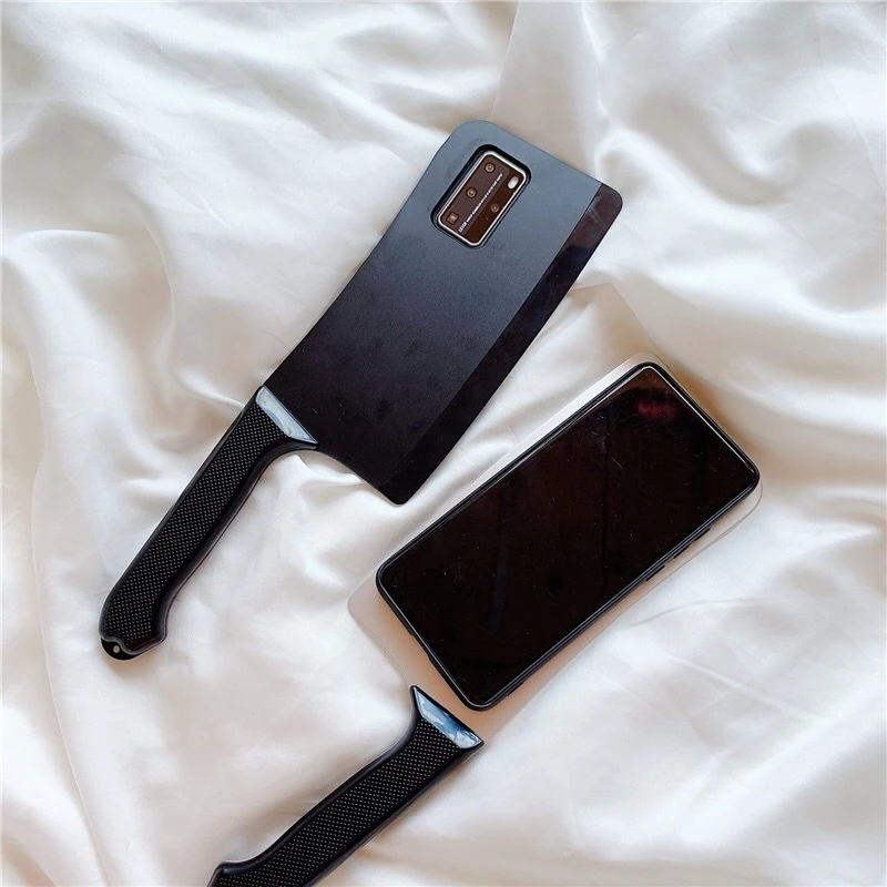 Смешной чехол для Samsung Galaxy A33 A53 A13 A32 A52 A72 S21 FE Ultra 5G S10 S9 Note A50 Kitchen Knife Shockproof Soft Cover on.