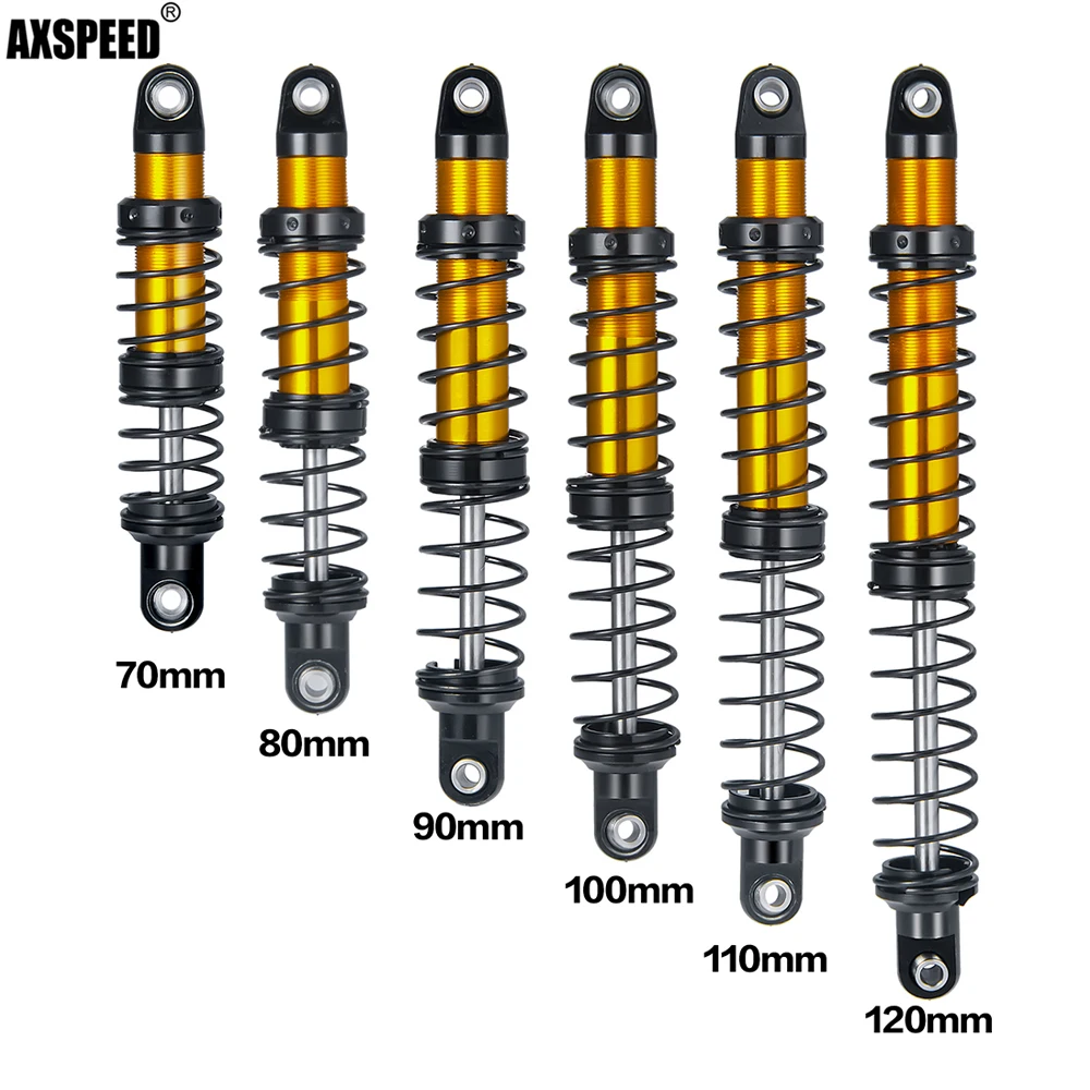 

Металлический амортизатор AXSPEED 70/80/90/100/110/120 мм, масляный амортизатор для 1/10 RC Crawler Axial SCX10 90027 90046 D90 TRX4 TRX6 Wraith