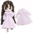 1 компл. Кукольный пушистый халат, наряд, зимнее пальто, розовая теплая куртка, Одежда для куклы Blythe 11,5 дюймов