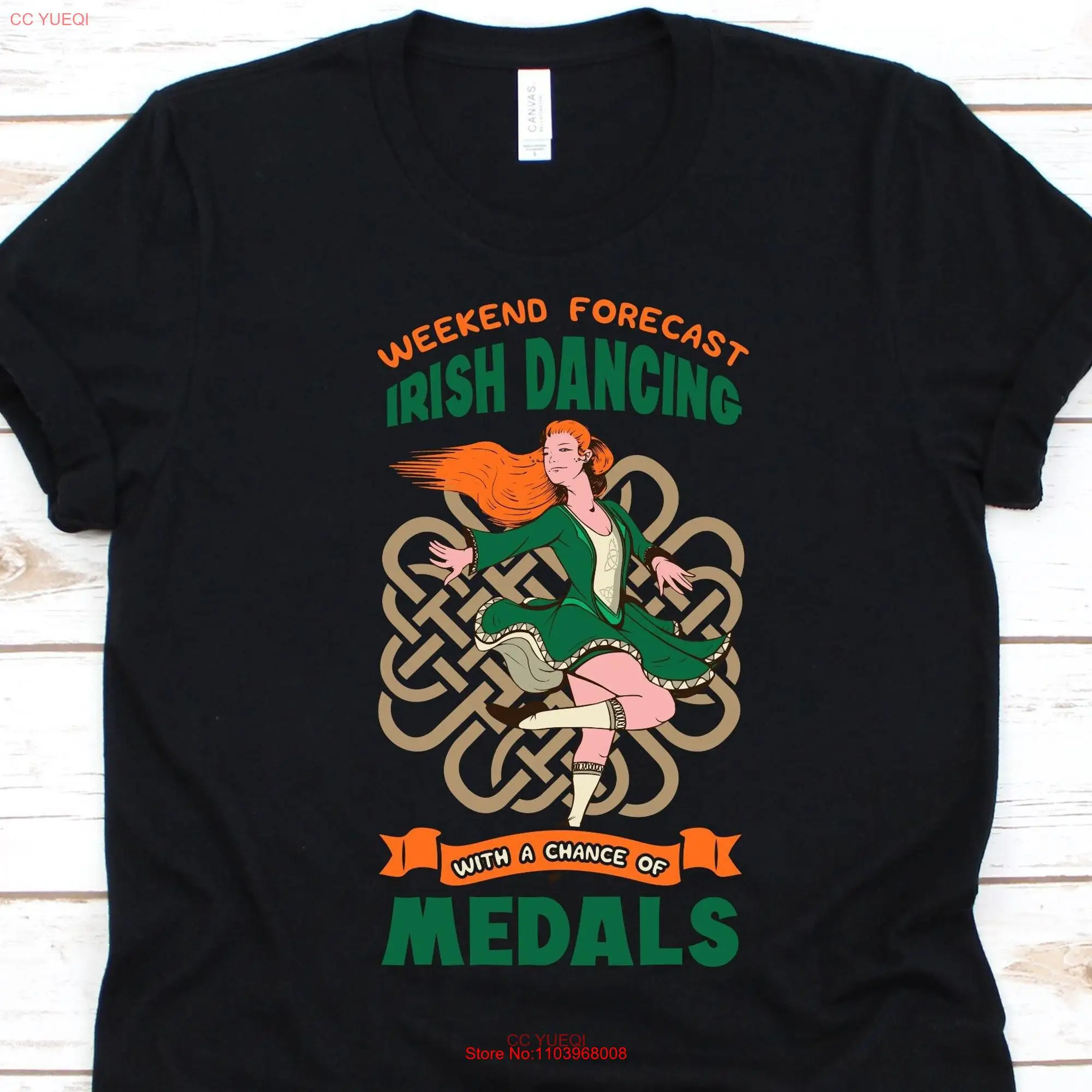 Футболка с рисунком ирландских танцев возможностью медали для танцоров