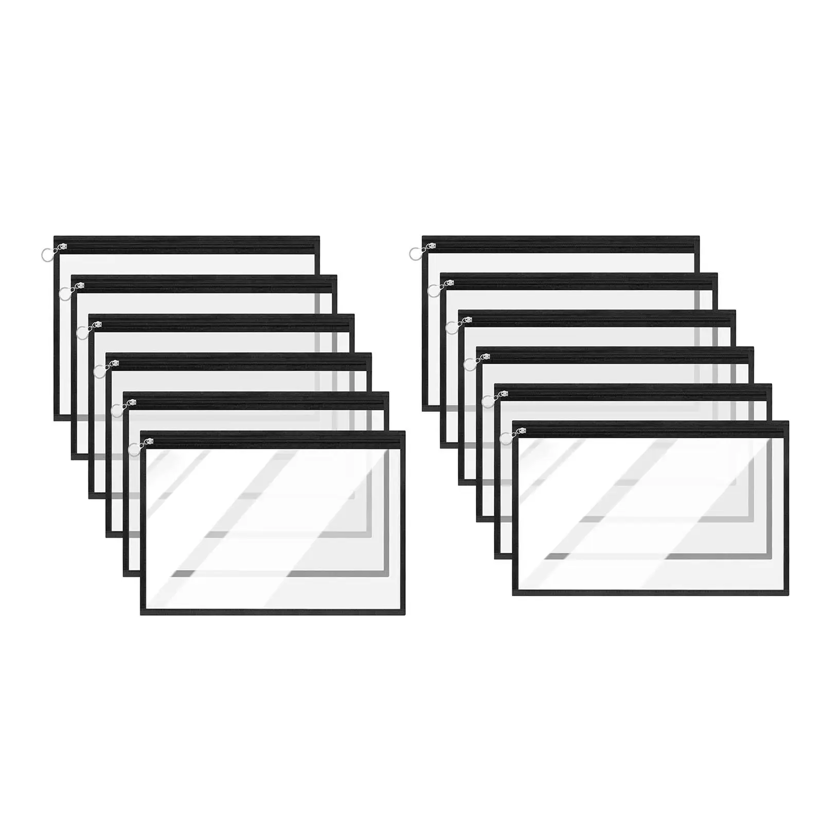 

Прозрачные мешочки на молнии, водонепроницаемая папка из ПВХ, мешок для хранения косметики, сумка на молнии для офиса, дома, путешествий, орг...