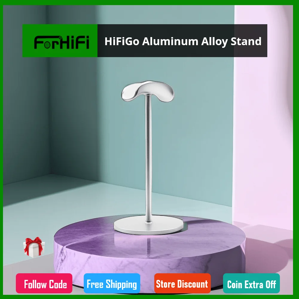 

HiFiGo Aluminum Alloy Stand For Headphone Earphone Headset Stand Holder with Metal Base for Table Desk Display FORHIFI